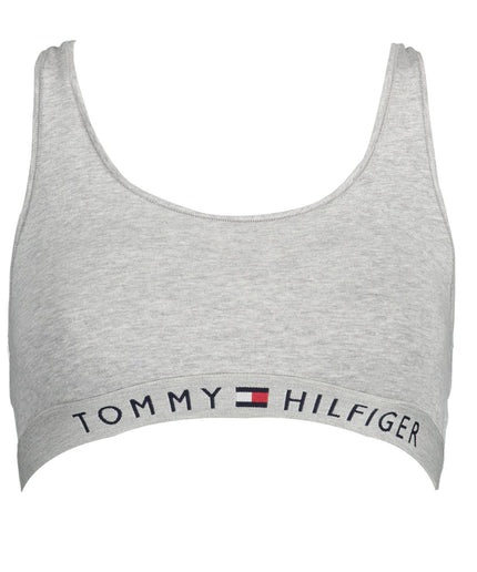 Tommy Hilfiger Gray Cotton Women Sports Bra