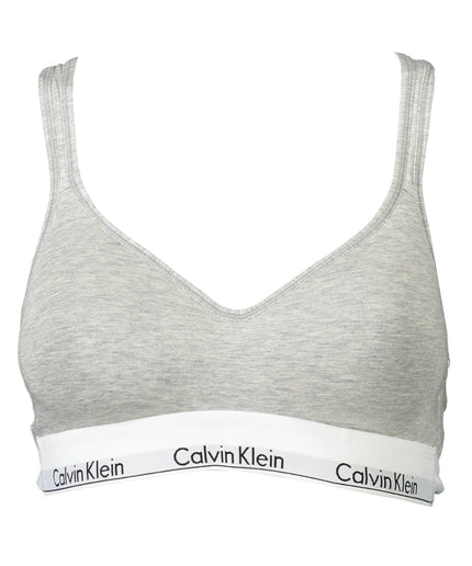 Calvin Klein Gray Cotton Women Bralette