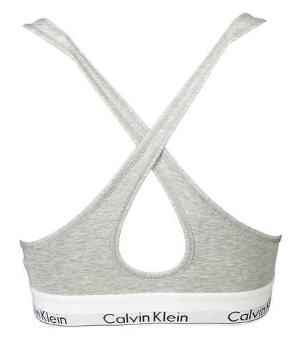 Calvin Klein Gray Cotton Women Bralette