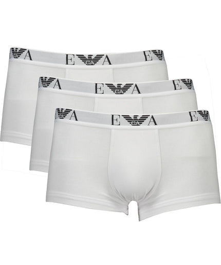 Emporio Armani White Cotton Men Trunk