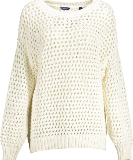 Gant White Cotton Women Sweater