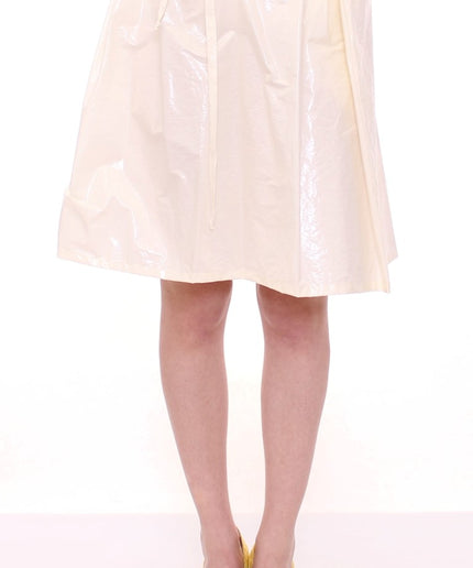 Licia Florio Elegant White Tie-Waist Skirt