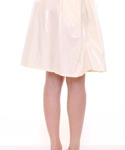 Licia Florio Elegant White Tie-Waist Skirt