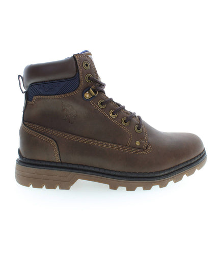 U.S. POLO ASSN. Brown Polyester Men Boot