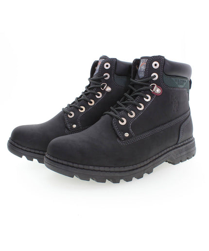 U.S. POLO ASSN. Black Polyester Men Boot