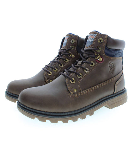 U.S. POLO ASSN. Brown Polyester Men Boot