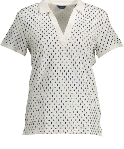 Gant White Cotton Women Polo Shirt