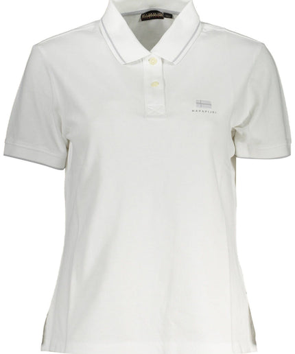 Napapijri White Cotton Women Polo Shirt