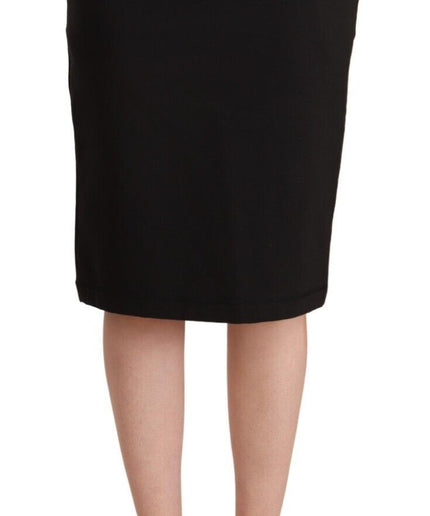 GF Ferre Chic Black Pencil Skirt Knee Length