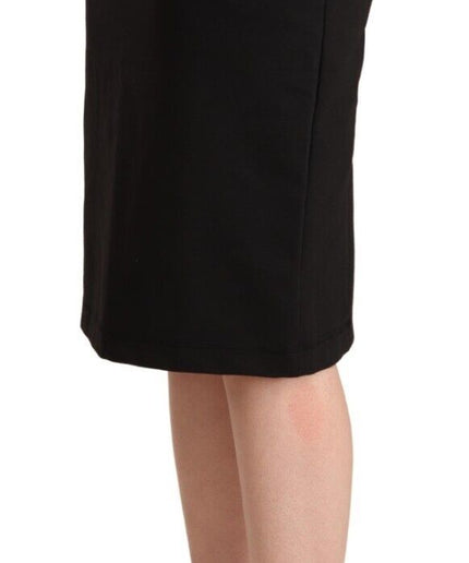 GF Ferre Chic Black Pencil Skirt Knee Length