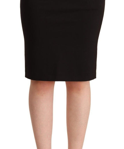 GF Ferre Sleek Black Pencil Skirt Knee Length