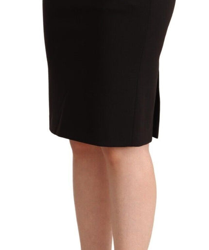 GF Ferre Sleek Black Pencil Skirt Knee Length