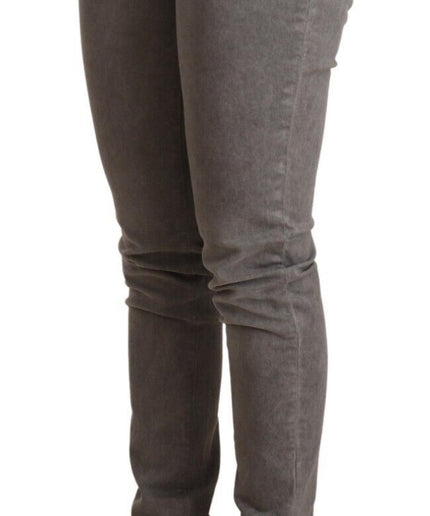 Acht Chic Gray Low Waist Skinny Cotton Jeans