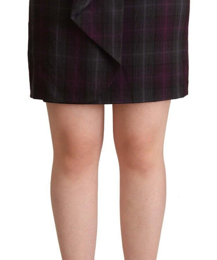 BENCIVENGA Elegant High Waisted Checkered Skirt