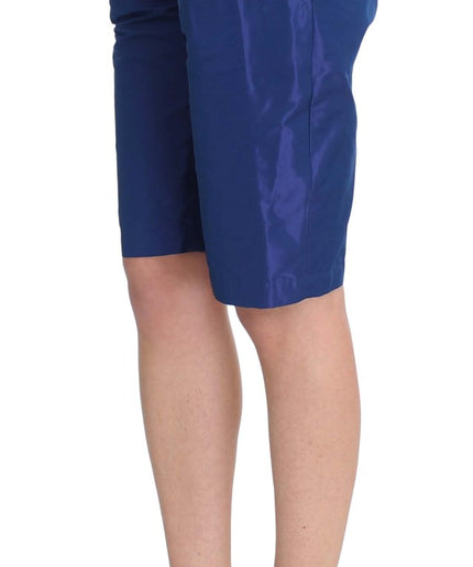 Ermanno Scervino Chic Blue Mid Waist Shorts