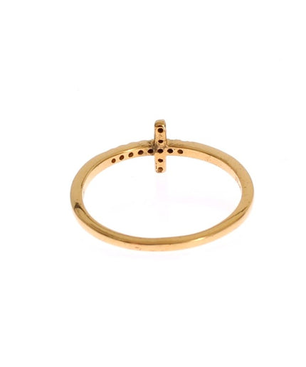 Nialaya Chic Handmade Golden CZ Crystal Ring