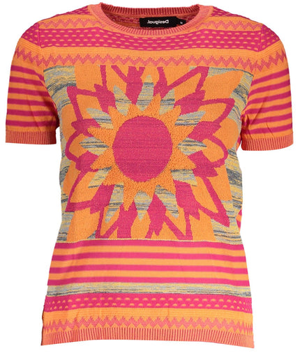 Desigual Orange Cotton Women Sweater