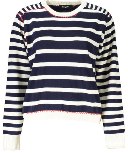 Desigual Blue Cotton Women Sweater