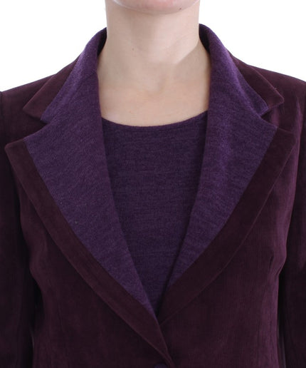 BENCIVENGA Elegant Purple Wool Blend Three Piece Suit Set