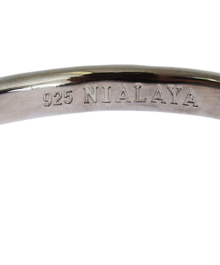 Nialaya Elegant Rhodium Silver Bangle