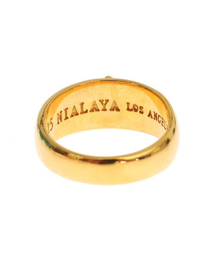 Nialaya Exclusive Gold-Plated Men's Ring