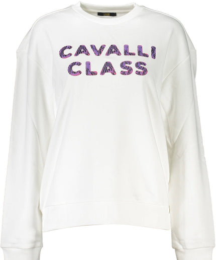 Cavalli Class White Cotton Women Sweater