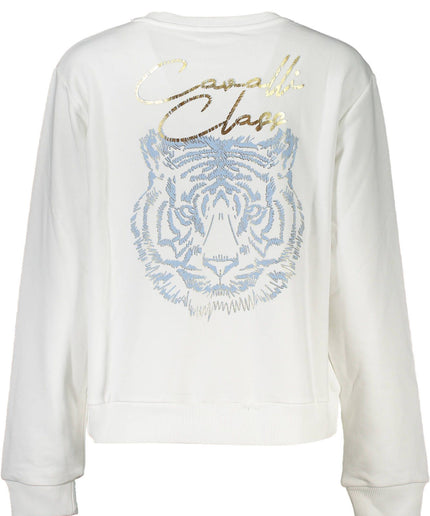 Cavalli Class White Cotton Women Sweater