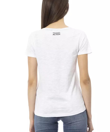 Trussardi Action White Cotton Women Top