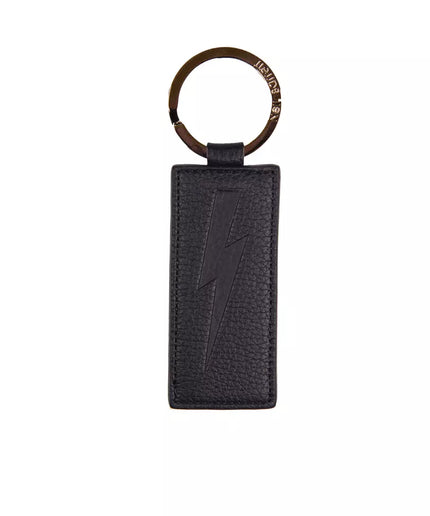 Neil Barrett Blue Leather Men Keychain