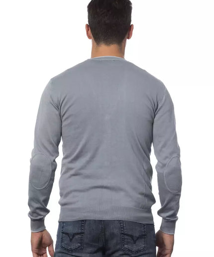 Verri Gray Cotton Men Cardigan