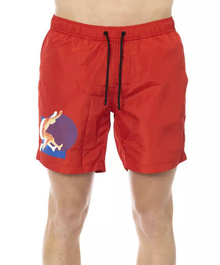 Bikkembergs Red Polyester Mens Swim Short