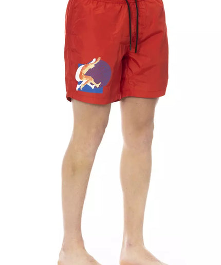 Bikkembergs Red Polyester Mens Swim Short