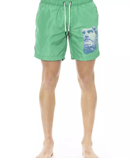 Bikkembergs Green Polyester Men Swim Short