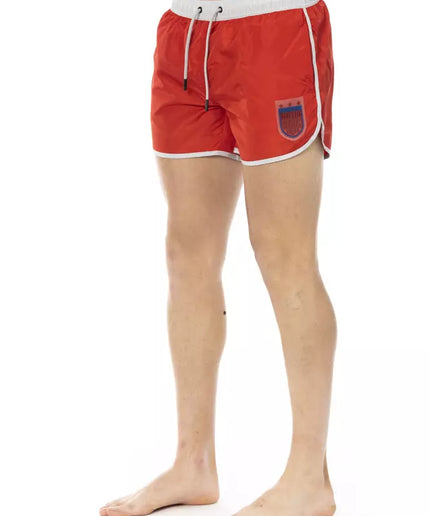 Bikkembergs Red Polyester Men Swim Shorts