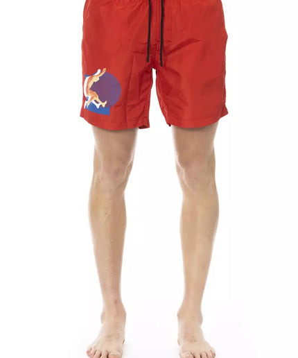 Bikkembergs Red Polyester Mens Swim Short