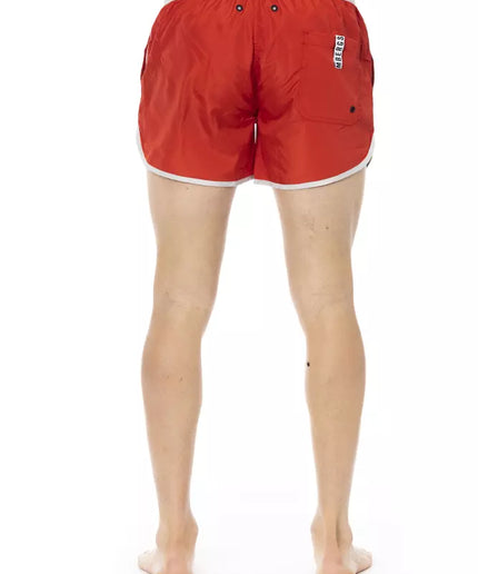 Bikkembergs Red Polyester Men Swim Shorts