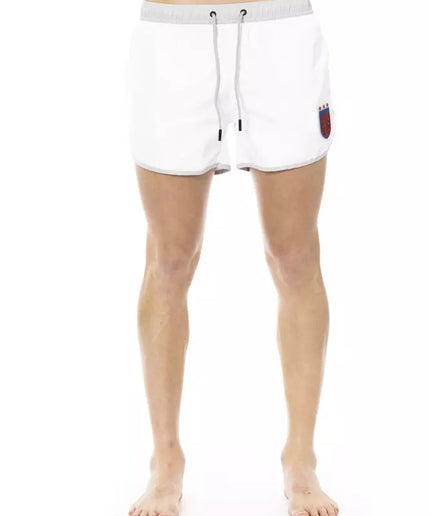 Bikkembergs White Polyester Men Swim Short