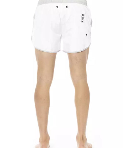 Bikkembergs White Polyester Men Swim Short