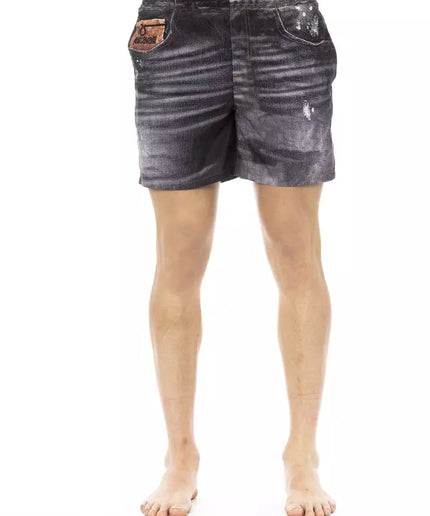 Just Cavalli Black Polyester Men Swim Short