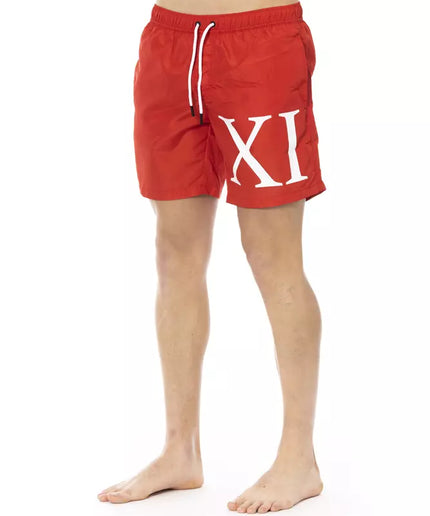 Bikkembergs Red Polyester Men Swim Short