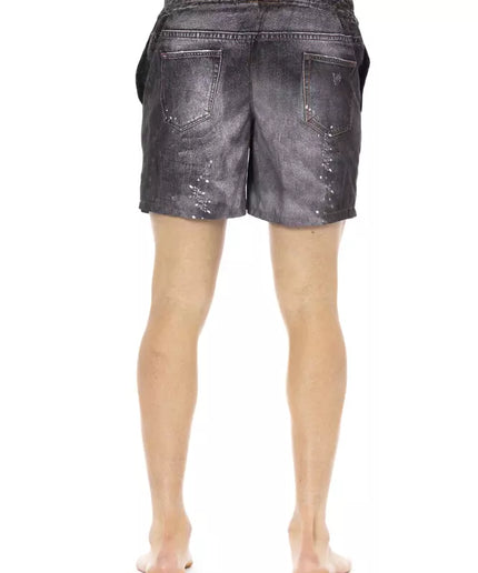 Just Cavalli Black Polyester Men Swim Short