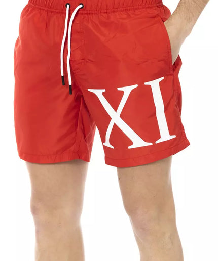 Bikkembergs Red Polyester Men Swim Short