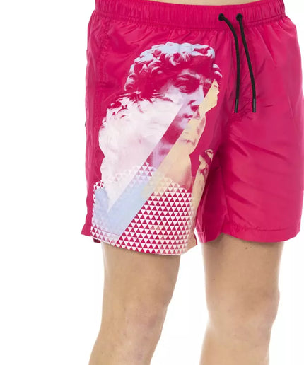 Bikkembergs Fuchsia Polyester Men Swim Short