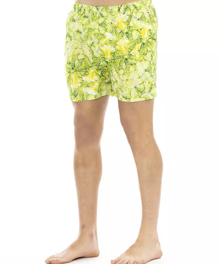 Just Cavalli Green Polyester Men Swim Short