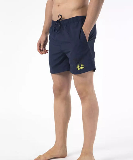 Just Cavalli Blue Nylon Men Swim Short