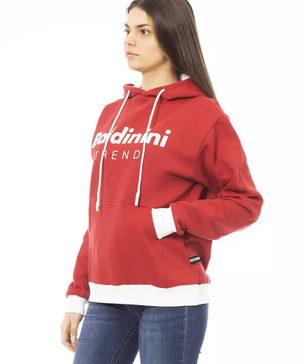 Baldinini Trend Red Cotton Women's Hoodie