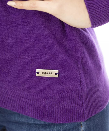 Baldinini Trend Purple Wool Women Sweater