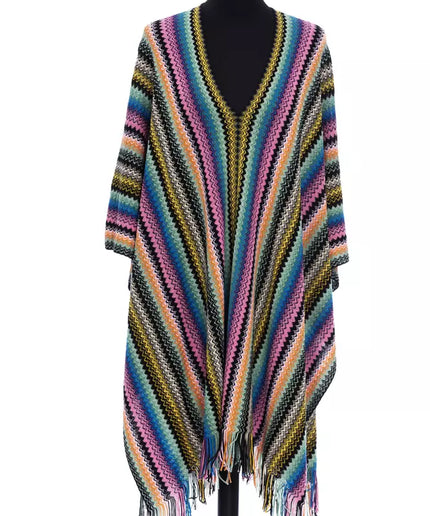 Missoni Multicolor Wool Women Poncho