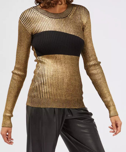 Custo Barcelona Gold Wool Women Sweater