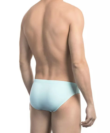 Bikkembergs Light Blue Polyamide Men Swimwear